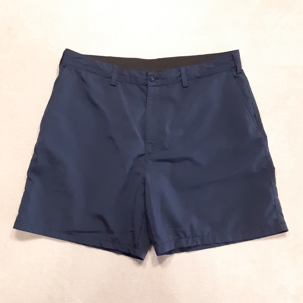 Reebok Mens Golf Performance Shorts 44 Solid Blue 7" Inseam 5 Pocket Chino